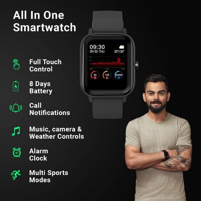 Fire-Boltt SpO2 Full Touch 1.4 inch Smart Watch 400 Nits Peak Brightness Metal Body 8 Days Battery Life with 24*7 Heart Rate monitoring IPX7 with Blood Oxygen, Fitness, Sports & Sleep Tracking