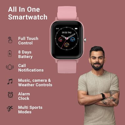 Fire-Boltt SpO2 Full Touch 1.4 inch Smart Watch 400 Nits Peak Brightness Metal Body 8 Days Battery Life with 24*7 Heart Rate monitoring IPX7 with Blood Oxygen, Fitness, Sports & Sleep Tracking