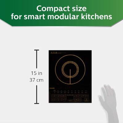 PHILIPS Viva Collection HD4938/01 2100-Watt Glass Induction Cooktop with Sensor Touch (Black) PHILIPS Viva Collection HD4938/01 2100-Watt Glass Induction Cooktop with Sensor Touch (Black)