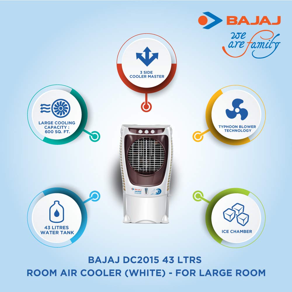 Bajaj DC 2015 ICON 43L Desert Air Cooler with Turbo Fan Technology