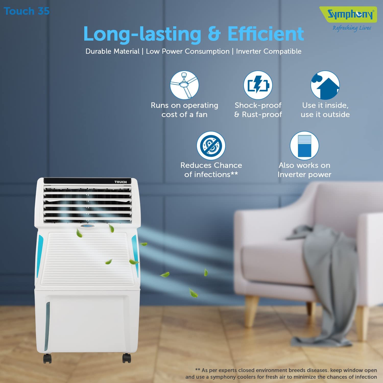 SYMPHONY AIR COOLER TOUCH 35