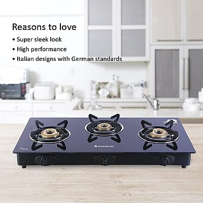 Wonderchef ULTIMA Plus 3 Burner Auto Cooktop