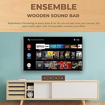 i GEAR Ensemble 20 watts Wooden Portable Soundbar with Wireless Bluetooth connectivity