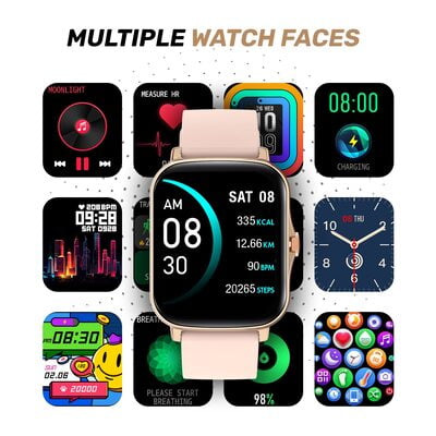 Fire-Boltt Beast SpO2 1.69” Industry’s Largest Display Size Full Touch Smart Watch with Blood Oxygen Monitoring, Heart Rate Monitor, Multiple Watch Faces & Long Battery Life