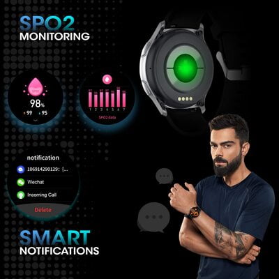 Fire-Boltt INVINCIBLE 1.39" AMOLED 454x454 Bluetooth Calling Smartwatch ALWAYS ON, 100 Sports Modes, 100 Inbuilt Watch Faces & 8GB, Play Music Without Phone on TWS, Spo2 & Heart Tracking Fire-Boltt INVINCIBLE 1.39" AMOLED 454x454 Bluetooth Calling Smartwatch ALWAYS ON, 100 Sports Modes, 100 Inbuilt Watch Faces & 8GB, Play Music Without Phone on TWS, Spo2 & Heart Tracking