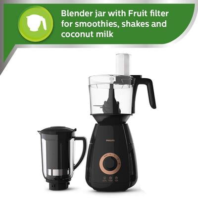 PHILIPS HL7707/00 750W Mixer Grinder with 4 Jars, Black PHILIPS HL7707/00 750W Mixer Grinder with 4 Jars, Black