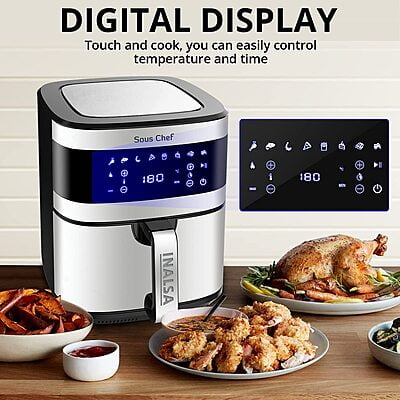 INALSA Air Fryer Digital 6.5 L Sous Chef-1650 Watt INALSA Air Fryer Digital 6.5 L Sous Chef-1650 Watt