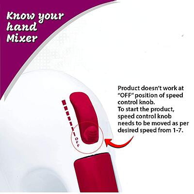 Inalsa hand mixer Easy mix Red 250 W Inalsa hand mixer Easy mix Red 250 W