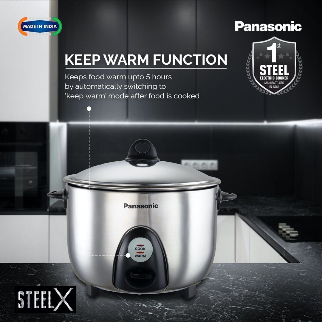 PANASONIC ELECTRIC RICE COOKER SRG18 (SUS), 1.8 LITRE, WITH TRIPLY