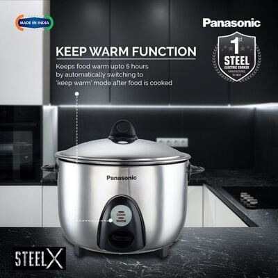 PANASONIC ELECTRIC RICE COOKER SR-G18 (SUS), 1.8 LITRE, WITH TRIPLY STEEL INNER CONTAINER