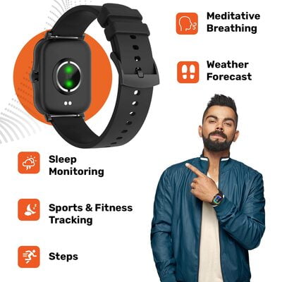 Fire-Boltt Beast SpO2 1.69” Industry’s Largest Display Size Full Touch Smart Watch with Blood Oxygen Monitoring, Heart Rate Monitor, Multiple Watch Faces & Long Battery Life