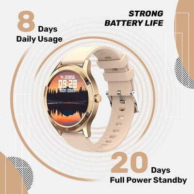 Fire-Boltt 360 SpO2 Full Touch Large Display Round Smart Watch with in-Built Games, 8 Days Battery Life, IP67 Water Resistant with Blood Oxygen and Heart Rate Monitoring BSW003