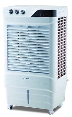 Bajaj DMH 65 Neo 65L Desert Air Cooler with Antibacterial Honeycomb Pads, Turbo Fan Technology, Powerful Air Throw and 3-Speed Control, White Bajaj DMH 65 Neo 65L Desert Air Cooler with Antibacterial Honeycomb Pads, Turbo Fan Technology, Powerful Air Throw and 3-Speed Control, White