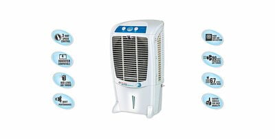 Bajaj DC 2016 Glacier 67L Desert Air Cooler with Turbo Fan Technology, Powerful Air Throw and 3-Speed Control, White Bajaj DC 2016 Glacier 67L Desert Air Cooler with Turbo Fan Technology, Powerful Air Throw and 3-Speed Control, White