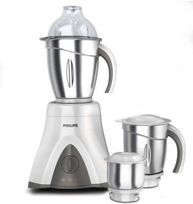 PHILIPS HL7750/00 Viva Collection 650 W Mixer Grinder (3 Jars, Ink Black And Bright White)