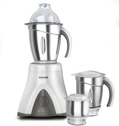 PHILIPS HL7750/00 Viva Collection 650 W Mixer Grinder (3 Jars, Ink Black And Bright White) PHILIPS HL7750/00 Viva Collection 650 W Mixer Grinder (3 Jars, Ink Black And Bright White)