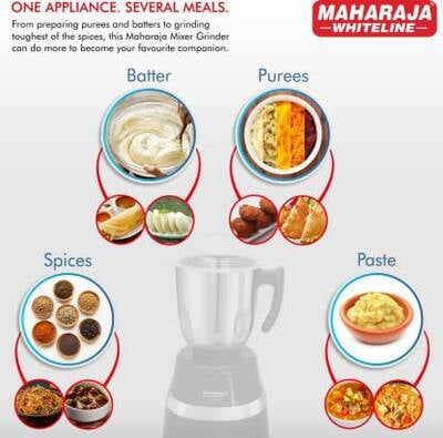 Maharaja Whiteline Ultramax HD Mixer Grinder Maharaja Whiteline Ultramax HD Mixer Grinder