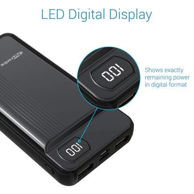 PORTRONICS 20000MAH POWER BANK INDO 20D BLACK POR294 PORTRONICS 20000MAH POWER BANK INDO 20D BLACK POR294