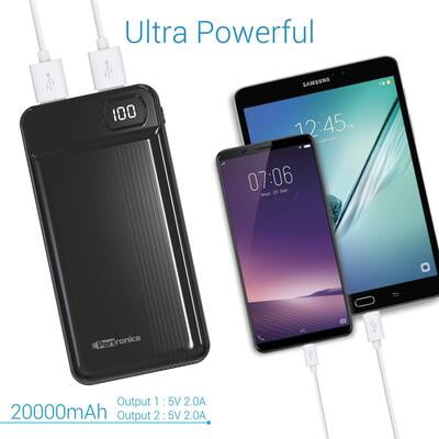 PORTRONICS 20000MAH POWER BANK INDO 20D BLACK POR294 PORTRONICS 20000MAH POWER BANK INDO 20D BLACK POR294