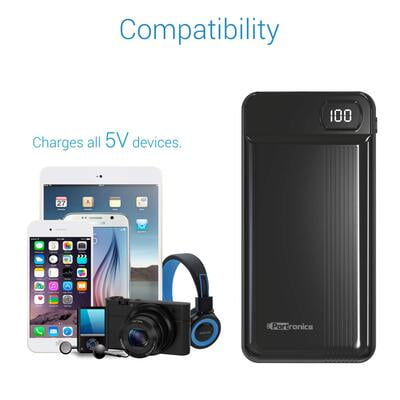 PORTRONICS 20000MAH POWER BANK INDO 20D BLACK POR294 PORTRONICS 20000MAH POWER BANK INDO 20D BLACK POR294