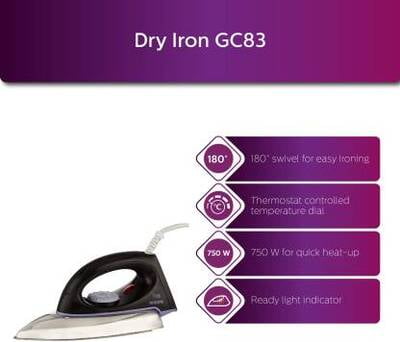 Philips Diva Dry Iron GC83 750-Watt