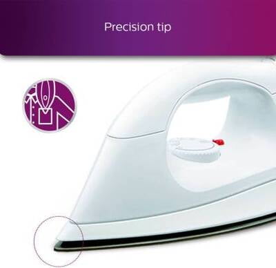Philips HI113 1000-Watt Plastic Body PTFE Coating Dry Iron Philips HI113 1000-Watt Plastic Body PTFE Coating Dry Iron