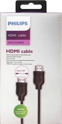 PHILIPS HDMI CABLE BLACK SWV1438BN PHILIPS HDMI CABLE BLACK SWV1438BN
