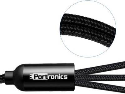 PORTRONICS KONNECT 3 IN 1 PLUS USB CABLE BLACK POR104 PORTRONICS KONNECT 3 IN 1 PLUS USB CABLE BLACK POR104