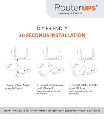 RESONATE RouterUPS CRU5V2A - UPS (Power Backup) for Wi-Fi Router, ONT Device, CCTV, Set Top Box RESONATE RouterUPS CRU5V2A - UPS (Power Backup) for Wi-Fi Router, ONT Device, CCTV, Set Top Box