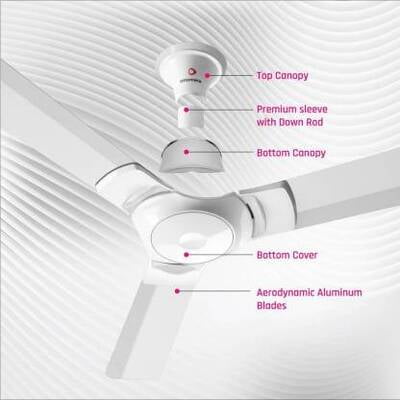 Ottomate Sense Smart 1200 mm ceiling Fan with 3 Blades