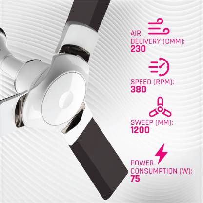 Ottomate Sense Smart 1200 mm ceiling Fan with 3 Blades