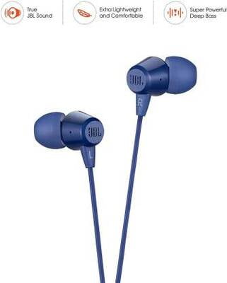 jbl t50hi wired earphone black