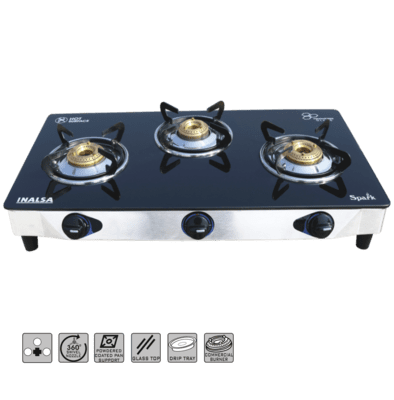 Inalsa Spark 3B SSCB Gas Cooktop
