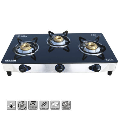 Inalsa Spark 3B SSCB Gas Cooktop Inalsa Spark 3B SSCB Gas Cooktop