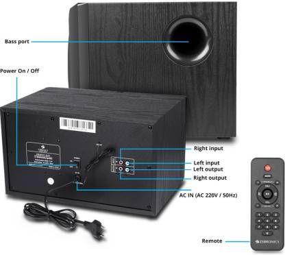 Zebronics Zeb-BT371RUCF 72 Watt 2.2 Channel Speaker Zebronics Zeb-BT371RUCF 72 Watt 2.2 Channel Speaker