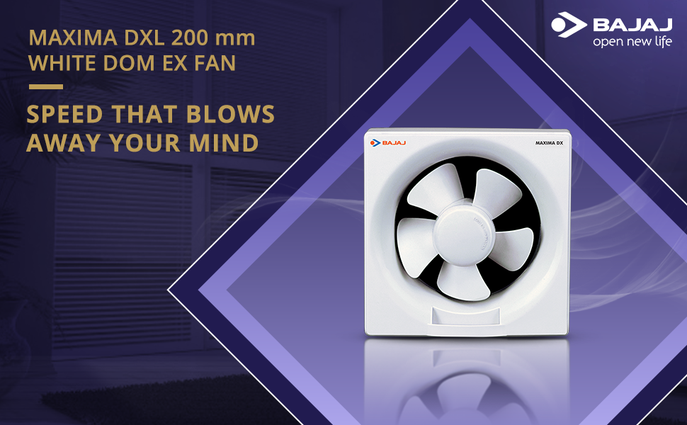 Bajaj Maxima DXL 200MM White Dom Fan On Dillimall.Com