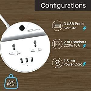 Portronics Power Bun - White Configuration Dillimall.com