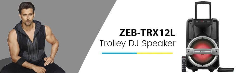 Zebronics ZEB-TRX12 L DJ Trolley Speaker On Dillimall.Com