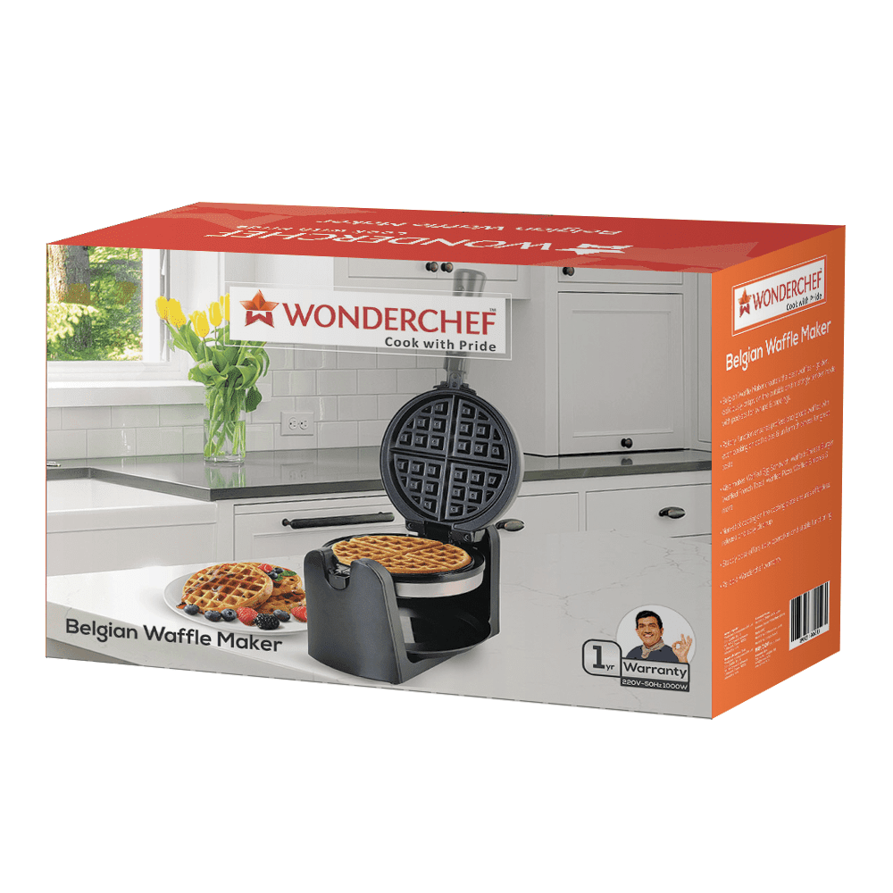 Wonderchef 910-Watt Belgian Waffle Maker On Dillimall.Com