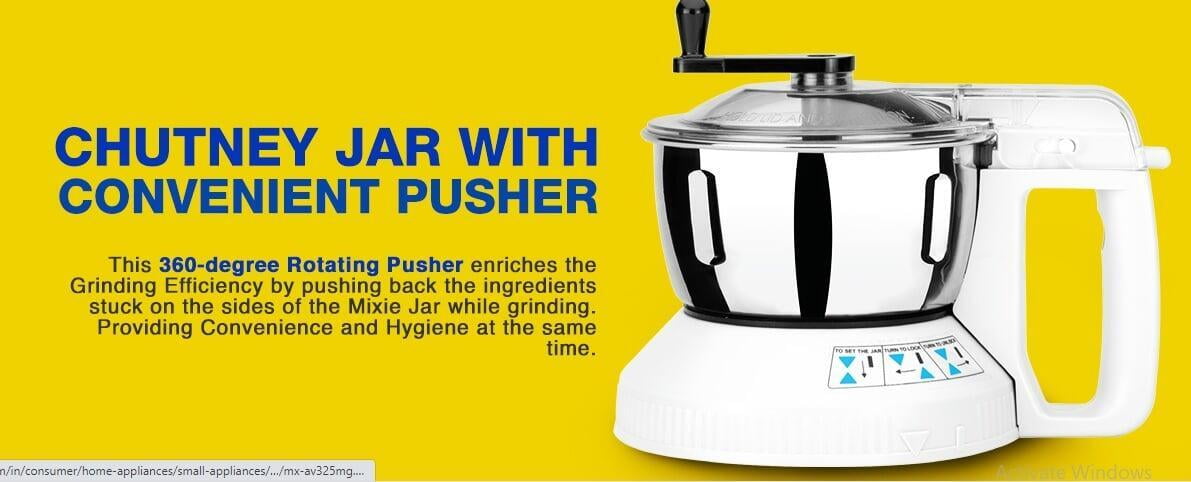 Panasonic Mixer Grinder MX-AV325 3 Jar chutney jar
