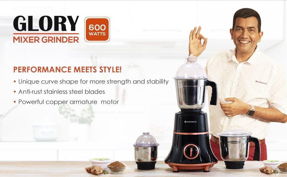 Wonderchef Glory Mixer Grinder, 600 W image