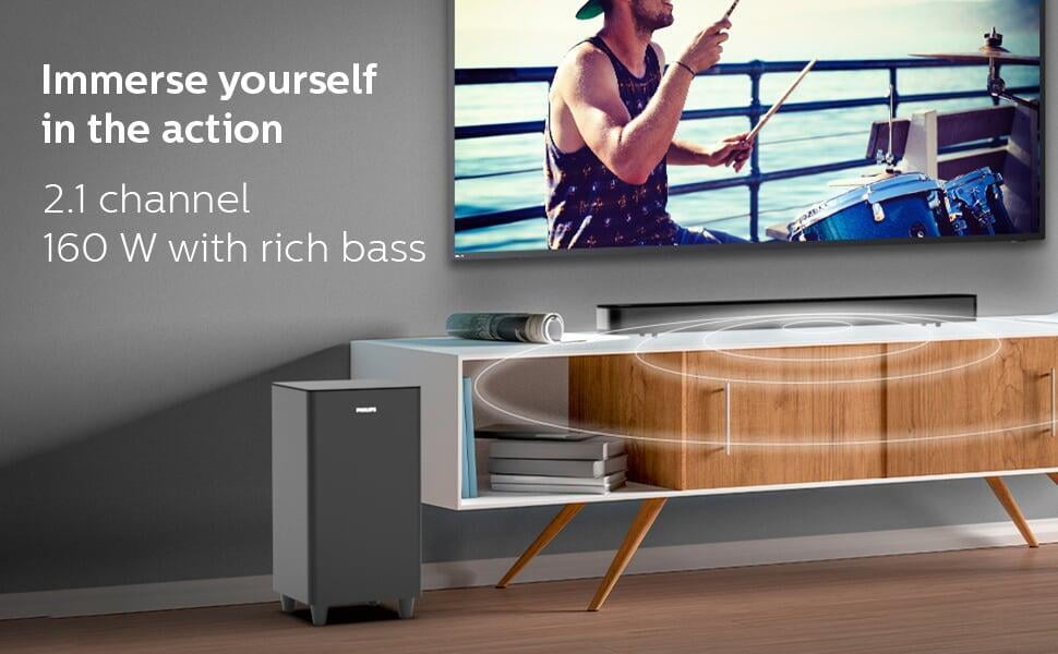 Philips Audio HTL8162 160 W Bluetooth Soundbar IMAGE