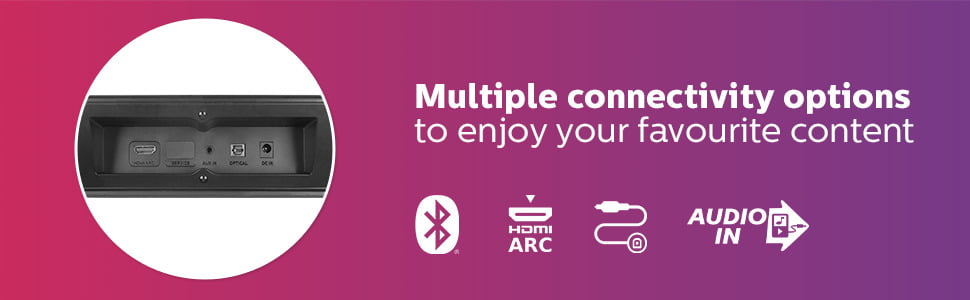 Philips Audio TAB5305/94 70 W Soundbar multiple connectivity