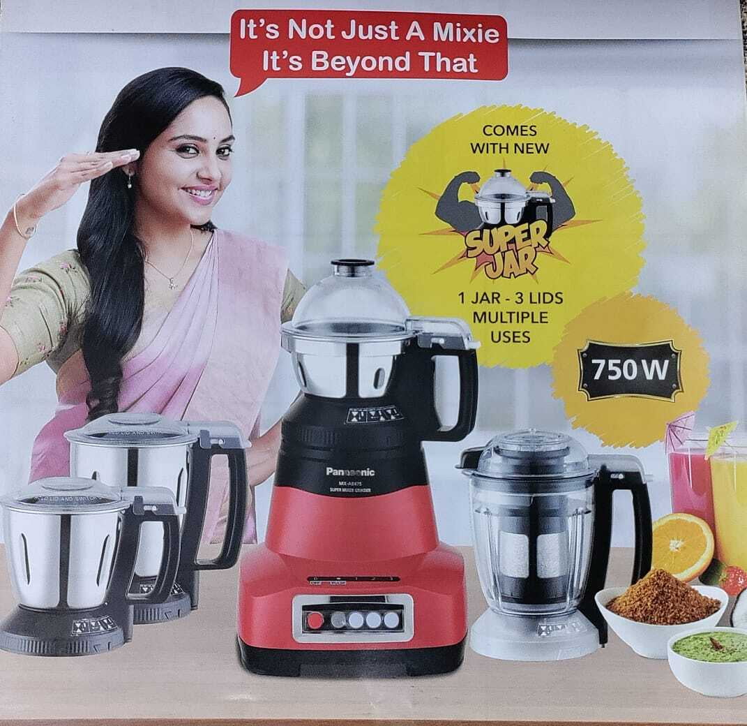 Panasonic MX-AE475 750W 4 Jars Mixer Grinder With 9 in 1 Functions expect more with monster