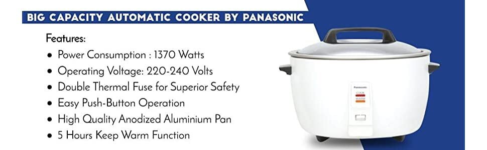 Panasonic Automatic Rice Cooker (SR-942D features