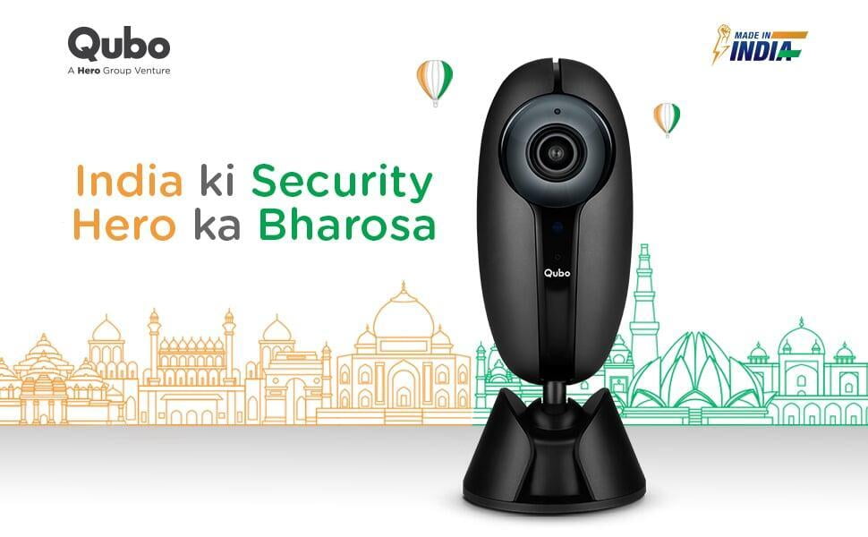 QUBO Smart Home Security WiFi Camera (Black) by hero group
