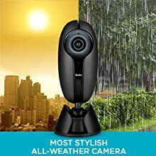 QUBO Smart Home Security WiFi Camera (Black) most stylish all weather camera