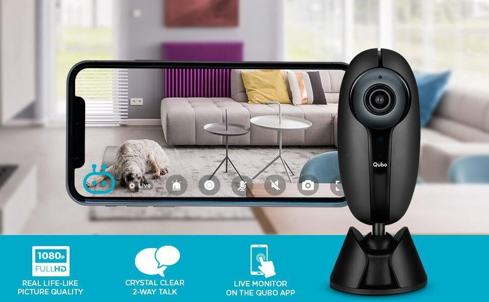 QUBO Smart Home Security WiFi Camera (Black) best in class camera features