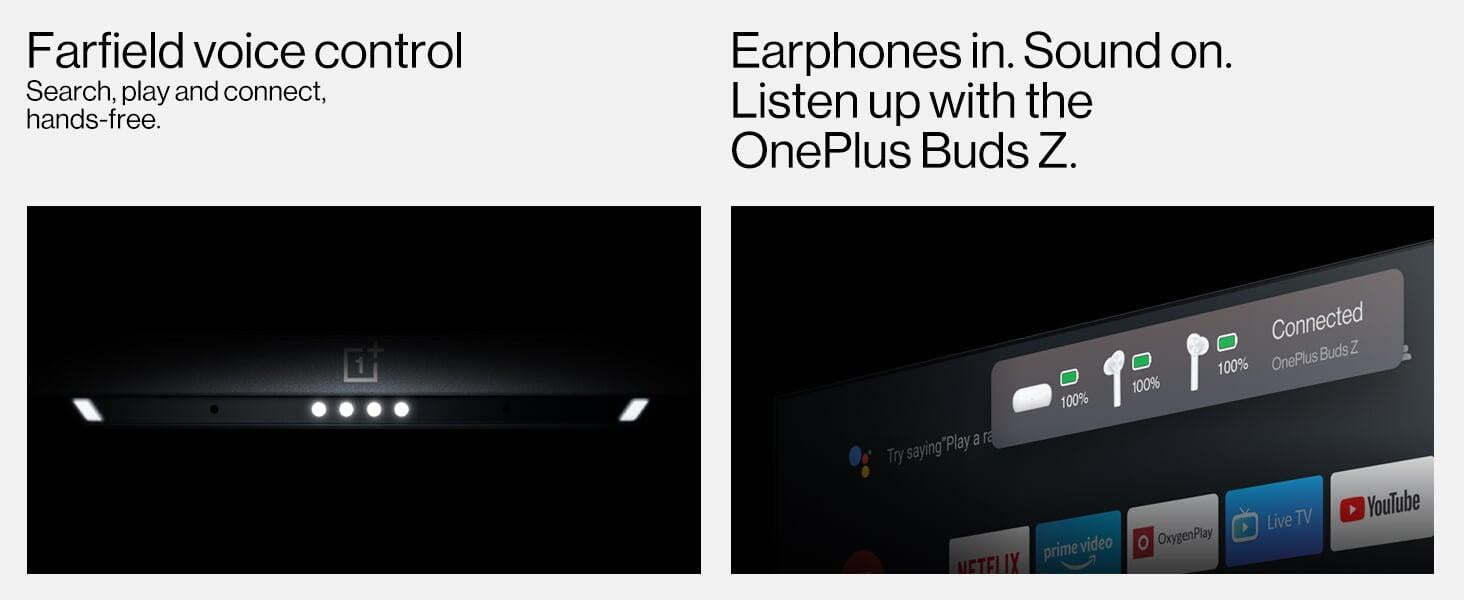 OnePlus 138.7 cm (55 inches) U Series 4K LED Smart Android TV 55U1S farfields voice control