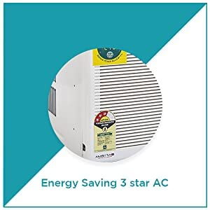 Amstrad 1.5 Ton 3 Star Window AC (Copper, Dust Filter, 2021 Model, AMW193S, White) energy saving 3 star ac